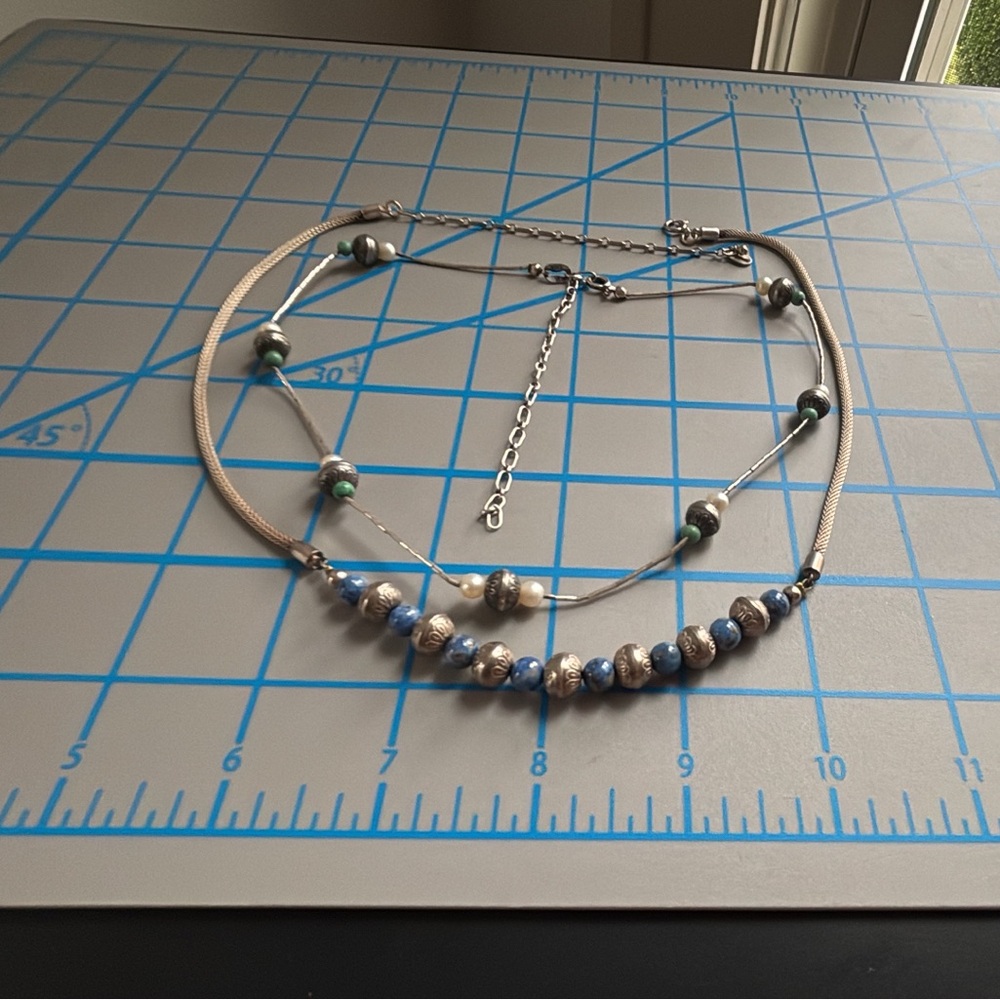 2 Carolyn Pollack Sterling Silver Necklace Lot ✨FIRM✨ - Picture 1 of 15